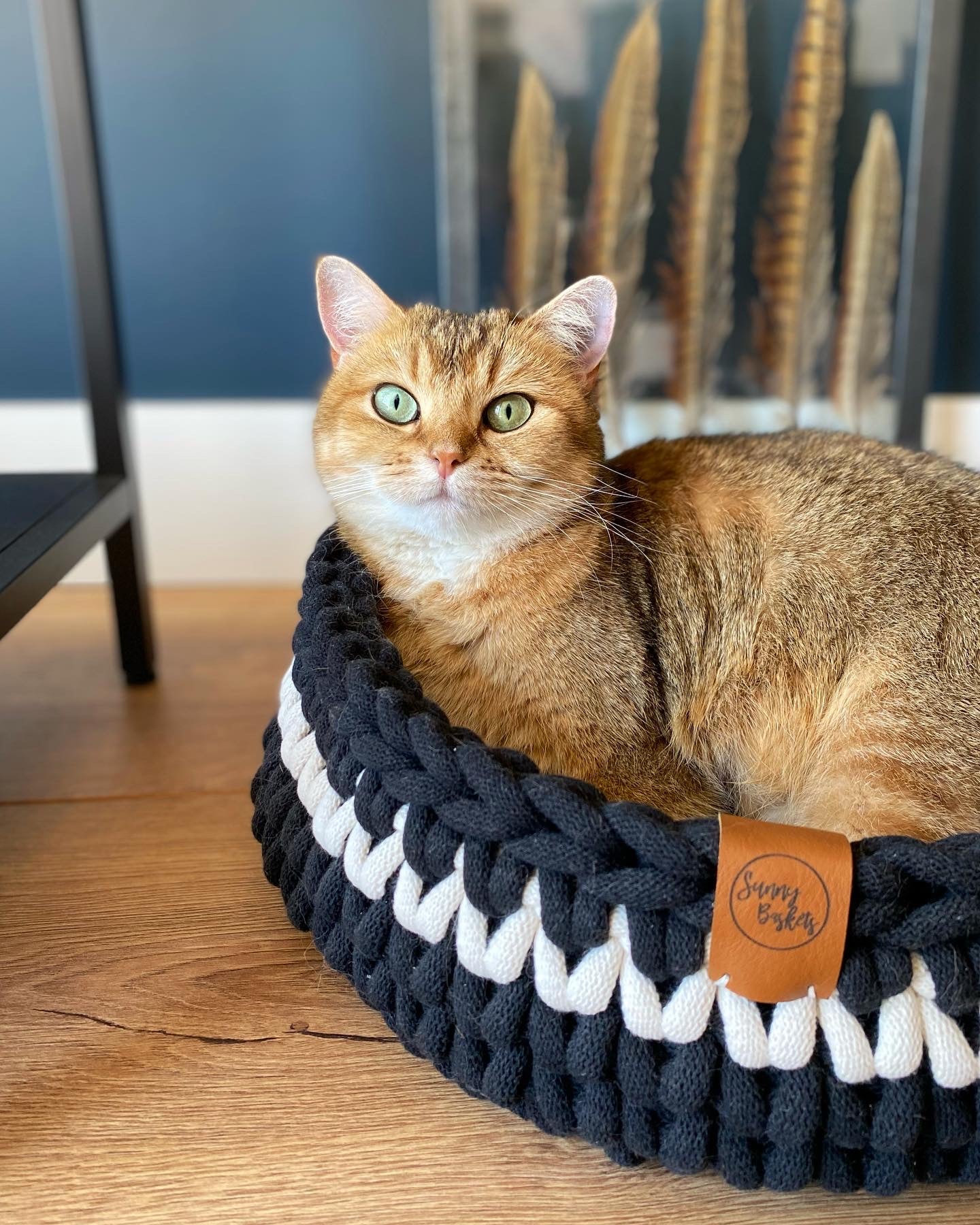 Sunny Basket Black & White - Kattenmand