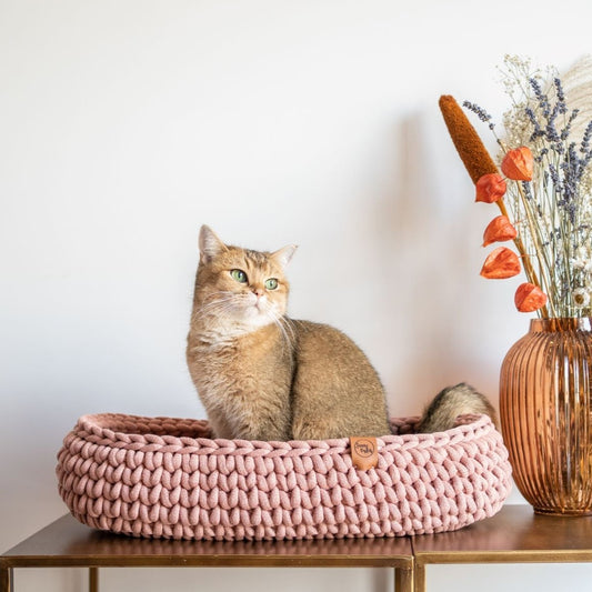 Sunny Basket ovale kattenmand in de kleur roze