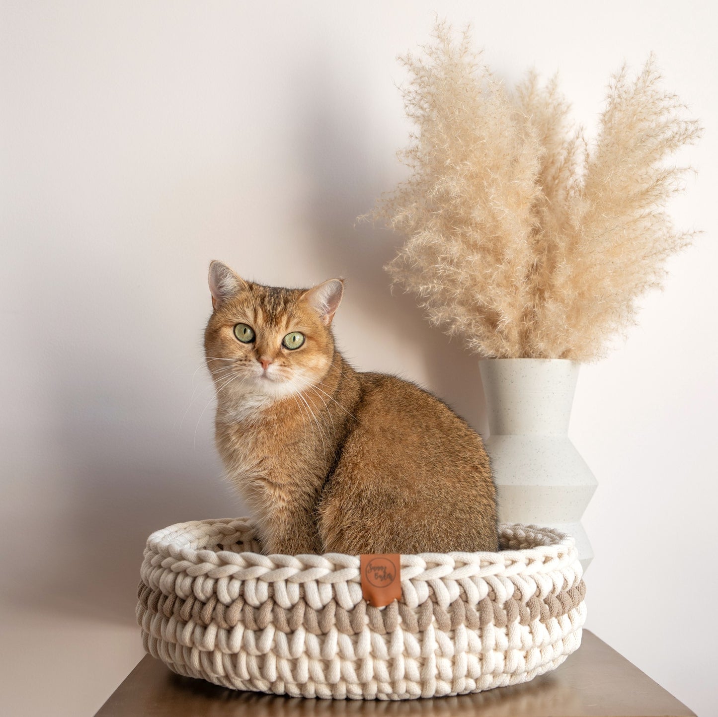 Sunny Basket Stripe - cat basket
