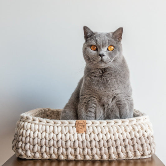 sunny shoebox, rechthoekig gehaakte kattenmand